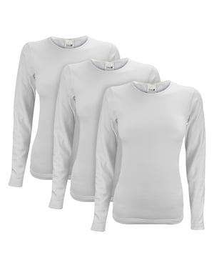 3-Pack Dames Thermisch T-shirt met Lange Mouwen voor de Winter