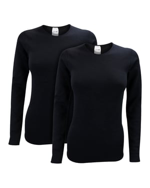 2 Pack Ladies Long Sleeved Thermal Top for Winter