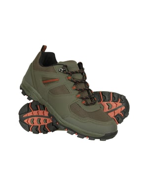 'McLeod' Men Hiking Shoes Cushioned Breathable Lightweight Lace Up Walking Khaki