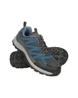'Highline II' Mens Walking Shoes Breathable EVA Cushioned Suede Mesh Upper Navy