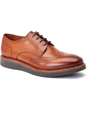 Base London Joe Leren Heren Burnt Tan Brogue Schoenen