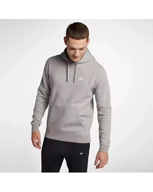 Nike Grey Club Fleece Pullover Hoodie