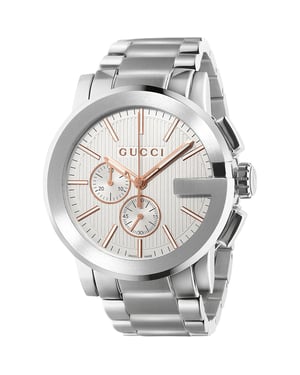 Gucci G-Chrono YA101201 Men's Quartz Watch - Elegant Silver Timepiece