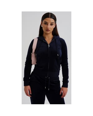 Juicy Couture Robertson Klassisk Jacka Polyester Dam Blå Huva Tröja