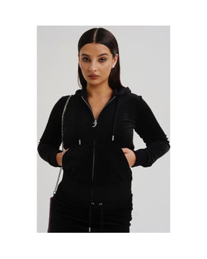 Juicy Couture Robertson Classic Jack Polyester Dames Zwarte Hooded Sweatshirt