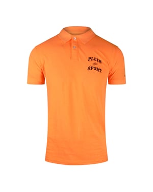 Plein Sport Bold Logo Orange Polo Shirt