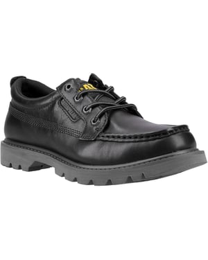 CAT Lifestyle Colorado Moc Toe Låg Läder Herrskor Svart Snörskor