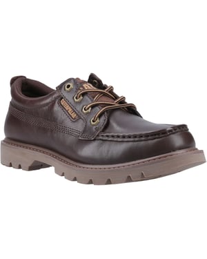 CAT Lifestyle Colorado Moc Toe Lage Leren Heren Donkerbruine Veterschoenen