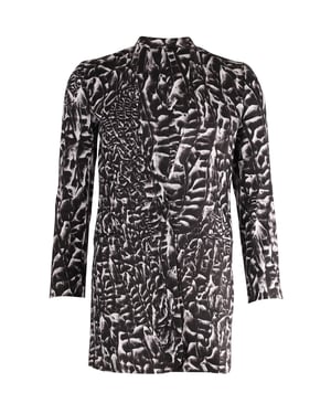 Helmut Lang Geprinte Blazer in Zwart Linnen