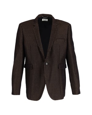 Saint Laurent Tuxedo Blazer in Multicolor Polyamide