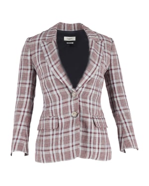 Isabel Marant Etoile Geruite Blazer in Multicolor Linnen