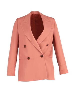 Acne Studios Dubbelknäppt Blazer i korallull
