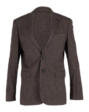 Boss Gestreepte Blazer in Bruine Katoen