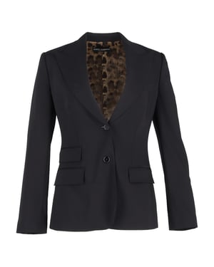 Dolce & Gabbana Gabardine Turlington Blazer in Zwart Maagdelijk Wol
