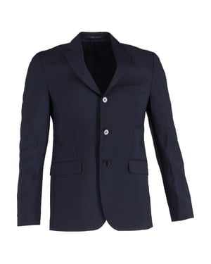 Acne Studios Single-Breasted Blazer in Navy Blue Polyester