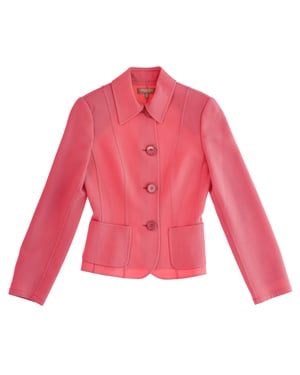 Michael Kors EENKNOPSE BLazer in Roze Wol