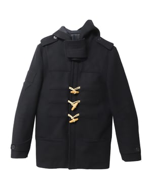 Zadig & Voltaire Matt Duffle Coat in Black Wool