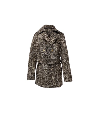 Michael Kors Printed Trench Coat in Brown Polyester