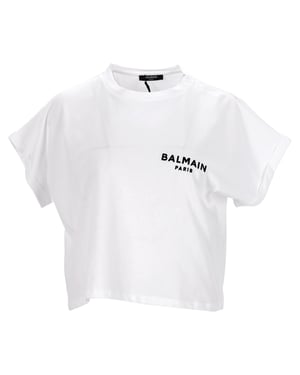 Balmain Cropped Top in Wit