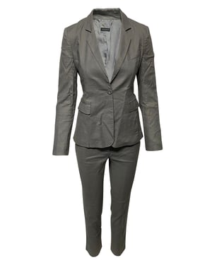 Joseph Suit Trouser Set in Grey Linen