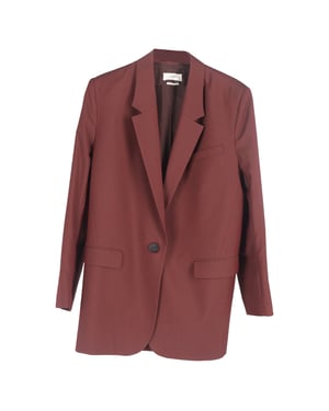 Isabel Marant Etoile Single-Breasted Blazer and Trousers Set in Maroon Wool