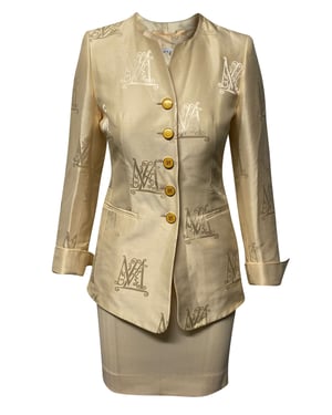 Escada x Margaretha Ley Skirt Suit Set in Cream Cotton