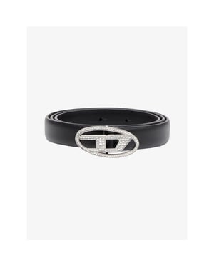 Diesel Dames riem oval d logo b-1dr strass 20 zwart