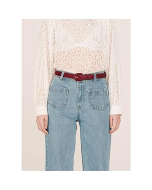 Grace & Mila Scotland faux suede riem bordeaux