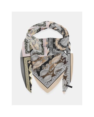 Mucho Gusto ® sjaal st. tropez grijs zwart luipaard