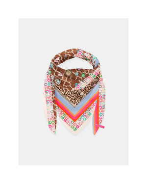 Mucho Gusto ® zijden sjaal st. tropez giraffe en dierenprint