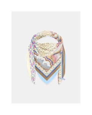 Mucho Gusto ® zijden sjaal st. tropez panter & vlinder