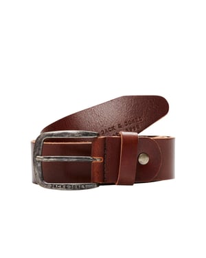 Jack & Jones Heren riem jacpaul leer roodbruin