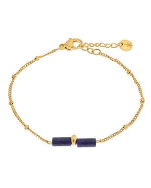 Label Kiki Armband blue tube gold