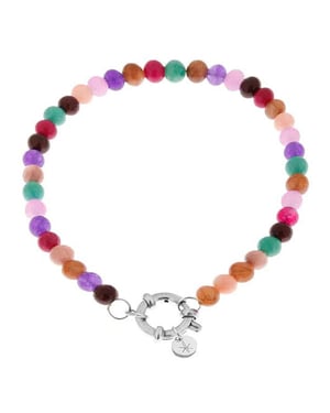 Label Kiki Armband disco beads silver