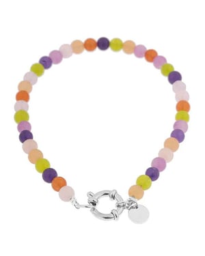 Label Kiki Armband funky beads silver