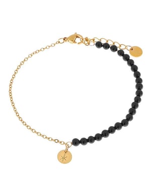 Label Kiki Armband half half black gold