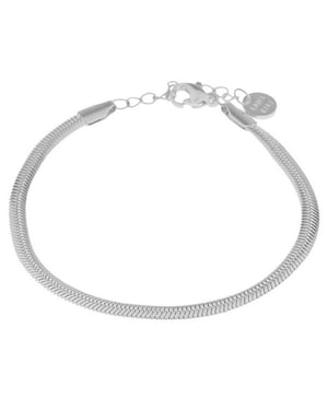 Label Kiki Armband smooth snake silver
