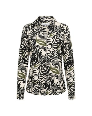 &Co Woman Blouse vayen leaf black multi