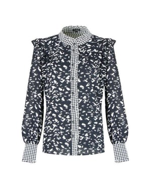 G-Maxx Blouse maureen zwart/kiezel