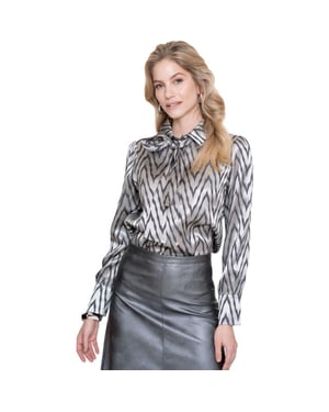 Geisha Blouse silver grey