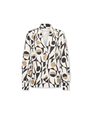 Helena Hart 7674cla top jozzy print clash camel