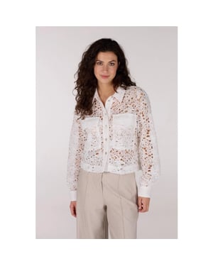 Jansen Amsterdam Fae cl crochet long sleeve wit