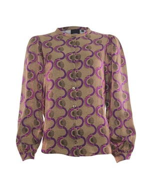 Poools Blouse 333205 taupe
