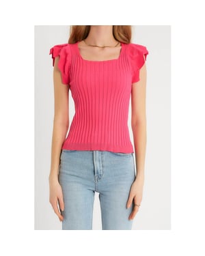Robin-Collection Elastische ribstof top t93547