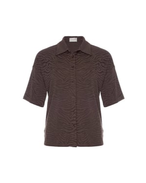 The Lola Club Indy blouse zebra brown -