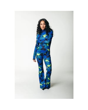 Colourful Rebel Moved flower peached extra flare pants dessin