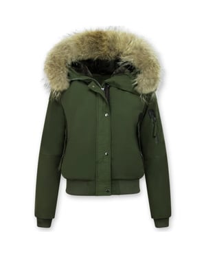 Gentile Bellini Korte warme winterjas met bontkraag