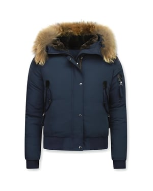 Gentile Bellini Korte winterjas met bontkraag