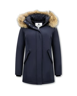 Matogla Winterjas met echte bontkraag slim fit