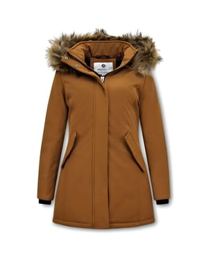 Matogla Winterjas met echte bontkraag slim fit